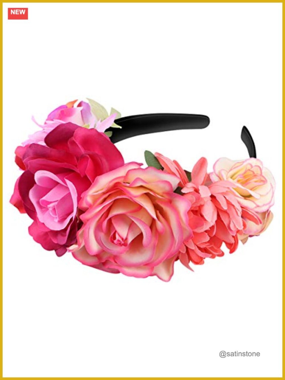 Rose Flower Headband Costume Hair Accessory Halloween Party Tiara